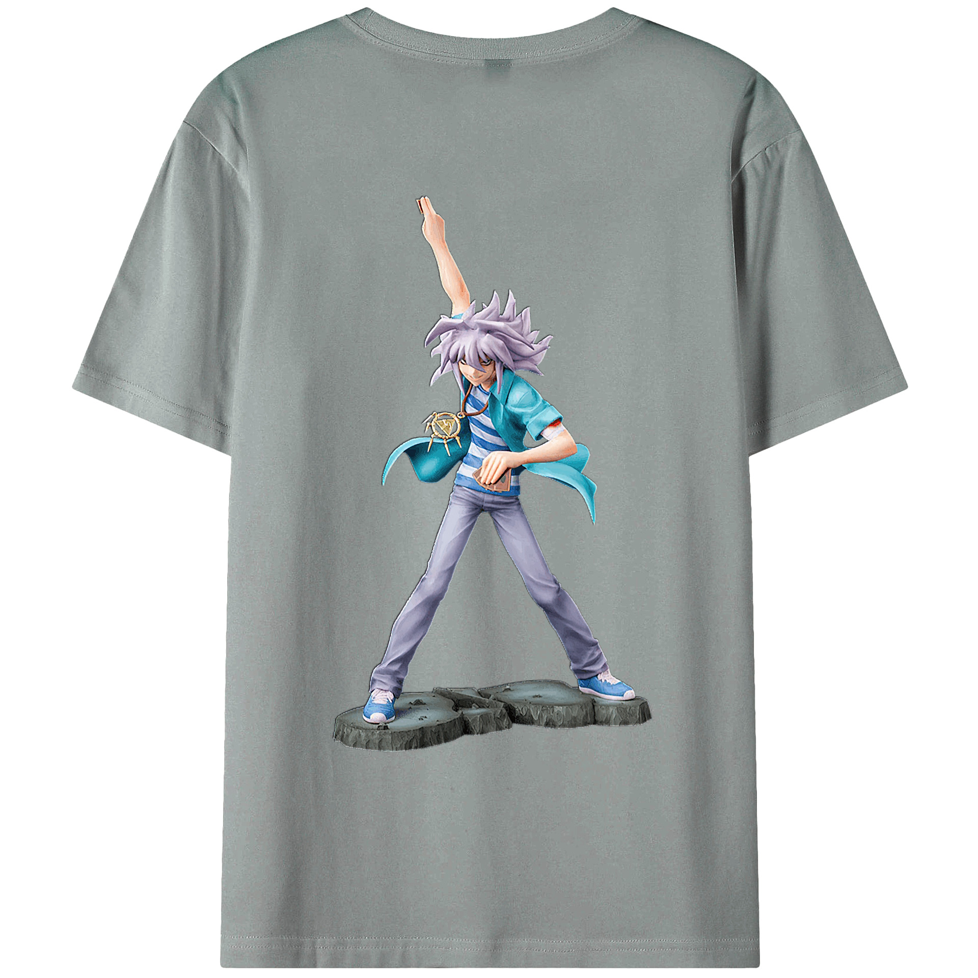 （画像用） 遊☆戯☆王 Yu-Gi-Oh! 綿100％ メンズ半袖Tシャツ（バックプリント） 通気性